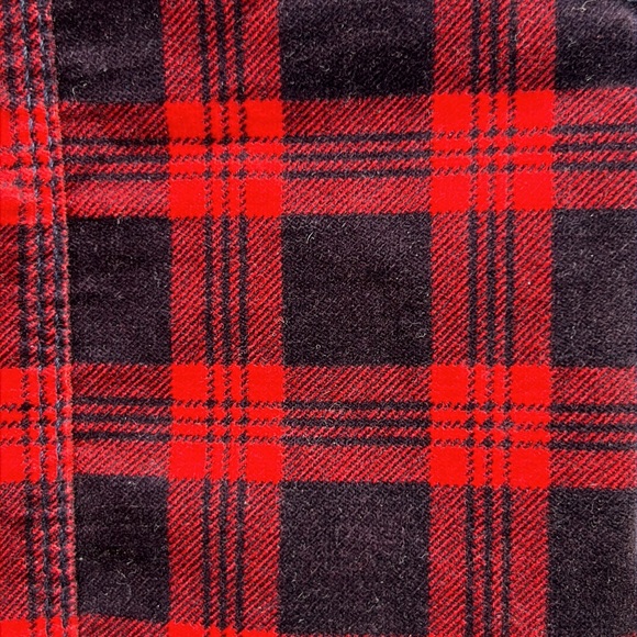 NWT Oshkosh Red & Black Plaid Velvet Overall Vestbak Jumper Dress Size 24M - Picture 6 of 11